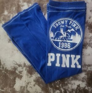 Hard To Find. Pink VS Ski Trails Fold Over Flare Yoga Pants. Size: L